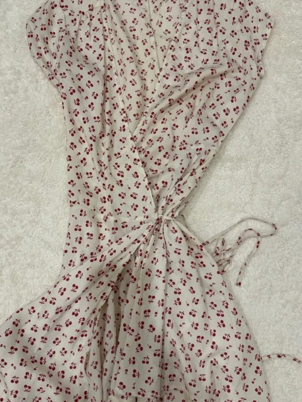 Reformation Ports Wrap Mini Dress in Ciao - Size Medium - Picture 3 of 6